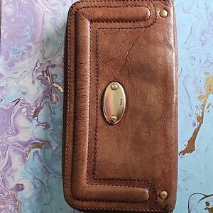 Preloved Chloe medium brown wallet